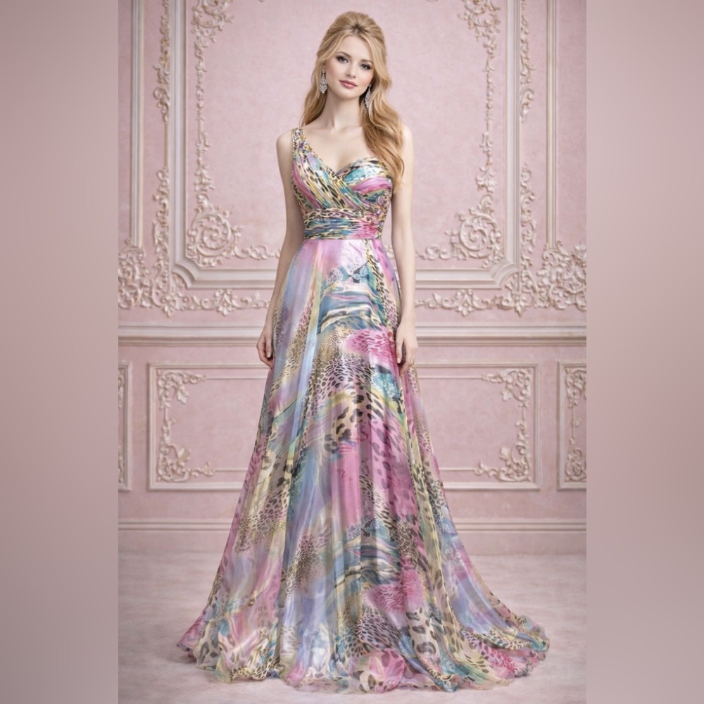 Pastel Animal Print Prom Dress 🌸💕